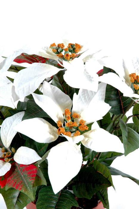 Stella Di Natale Artificiale Su Paletto 40 Cm Bianca