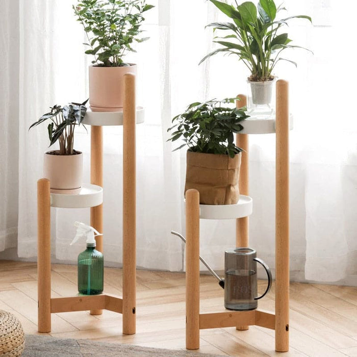 Portapiante In Legno Su Supporto Havana