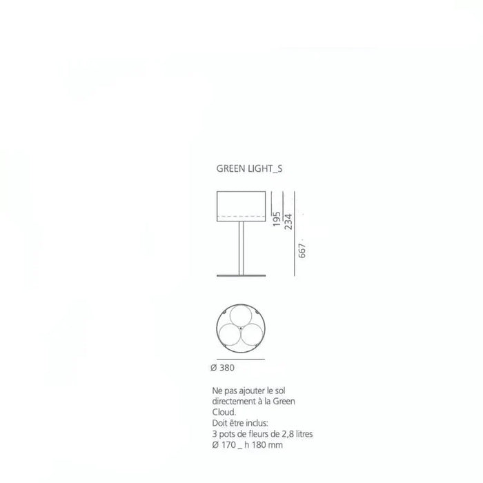 Portapiante Con Picchetto Green Cloud