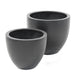 Vaso Portafiori Loto Nero H.40 X Ø.50 Cm Fiberstone
