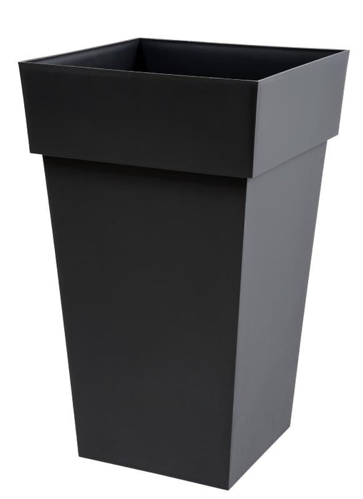 Vaso Quadrato Antracite Per Fiori 65Cm Toscana