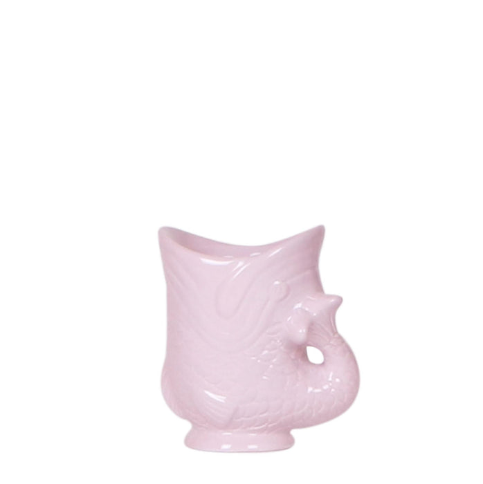 Vaso In Ceramica Con Pesce - Rosa