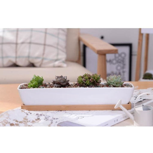 Vaso Da Fiori Drike Bianco E Legno