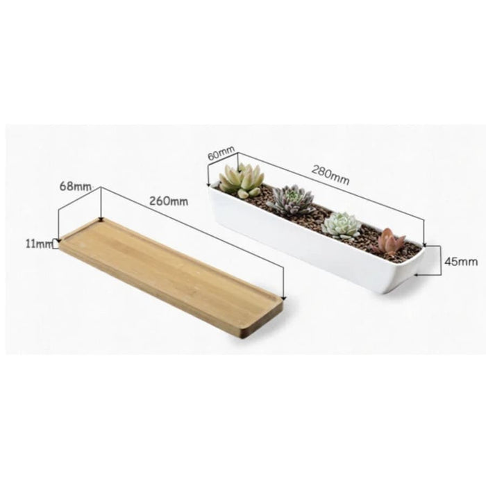 Vaso Da Fiori Drike Bianco E Legno