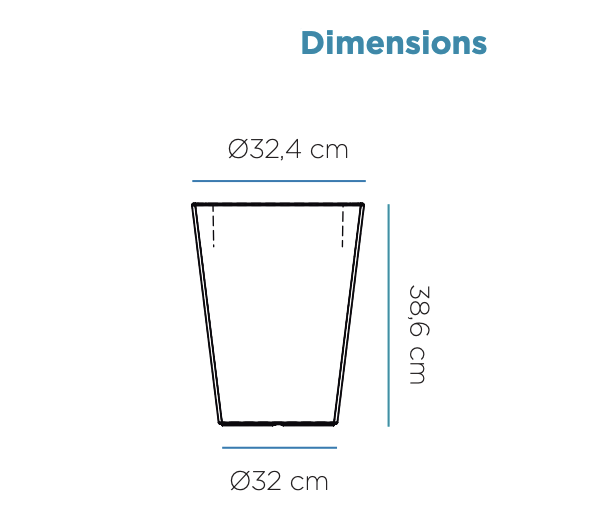 Vaso Da Fiori Per Esterni Gerbera 40 Cm
