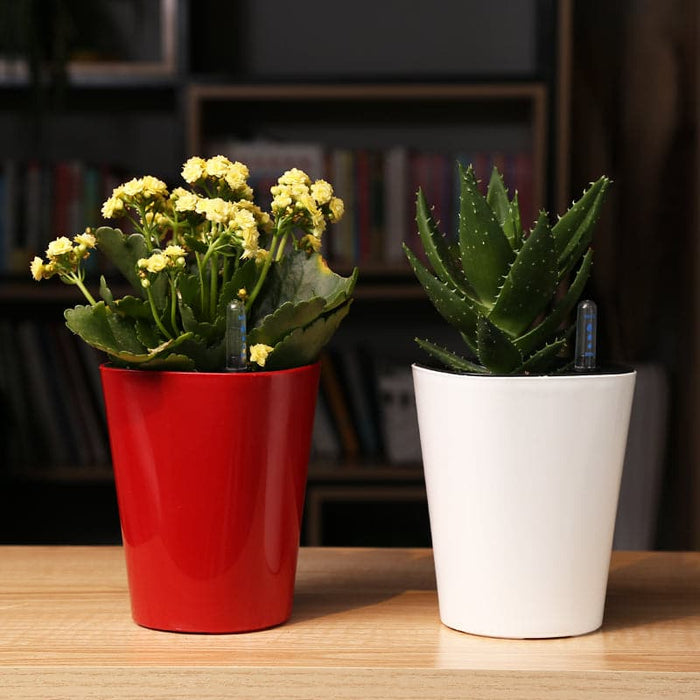 Vaso Da Fiori Per Esterni Vaso In Plastica Rossa Irrigazione Automatica