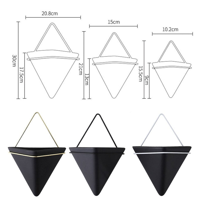 Vaso Da Fiori Decorativo Da Parete Geometrico