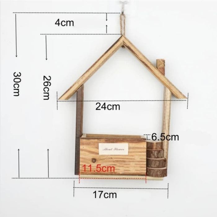 Vaso Da Fiori Da Parete In Legno