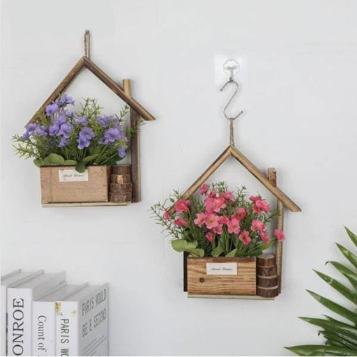 Vaso Da Fiori Da Parete In Legno