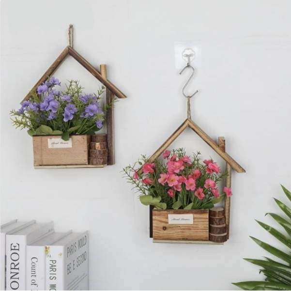 Vaso Da Fiori Da Parete In Legno