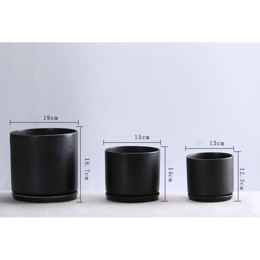 Vaso Da Fiori Su Supporto Vaso Per Piante Nero Opaco