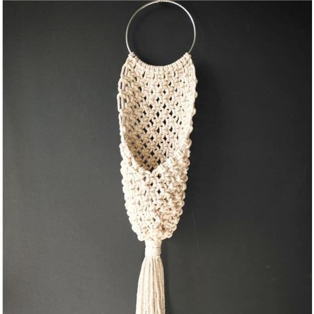 Coprivaso In Macramè Per Vaso Da Fiori Sospeso