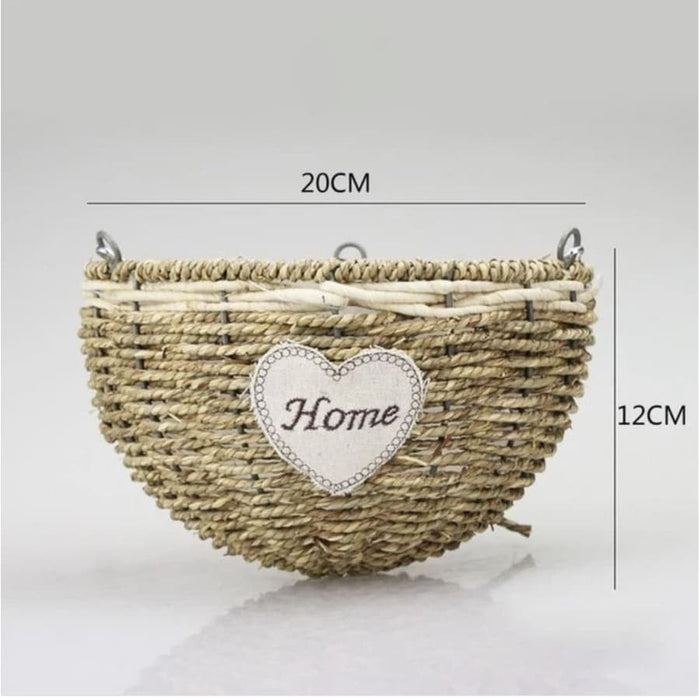 Vaso Da Fiori Sospeso In Rattan “Home”