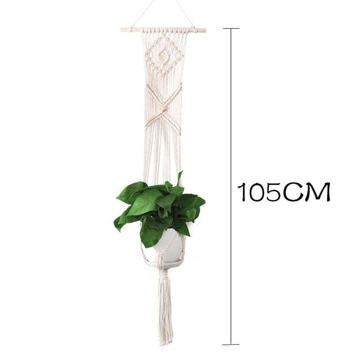 Appendiabiti Decorativo In Macramè Per Vaso Da Fiori Sospeso