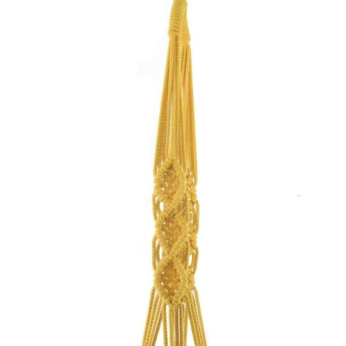 Appendiabiti Macramè Per Vaso Da Fiori Sospeso Giallo
