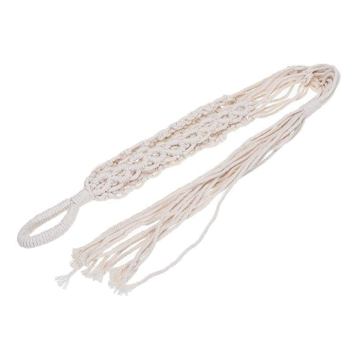 Vaso Da Fiori Sospeso In Macramè