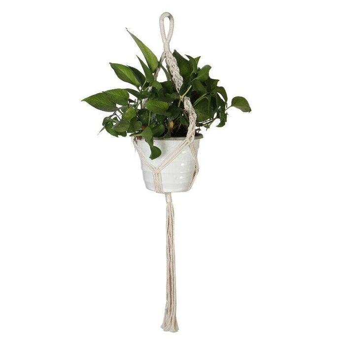 Vaso Da Fiori Sospeso In Macramè