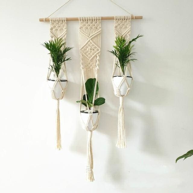 Fioriera Sospesa Da Parete Con Vaso Di Fiori