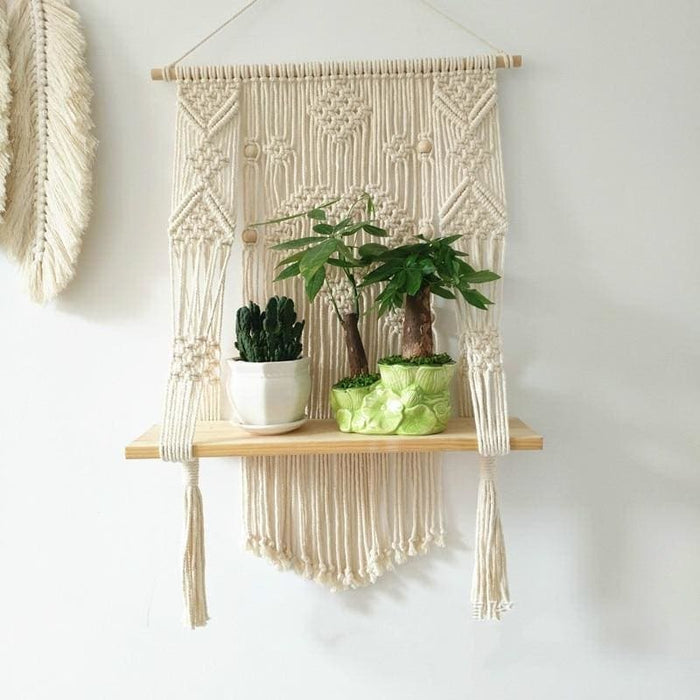 Fioriera Sospesa Da Parete Con Vaso Di Fiori