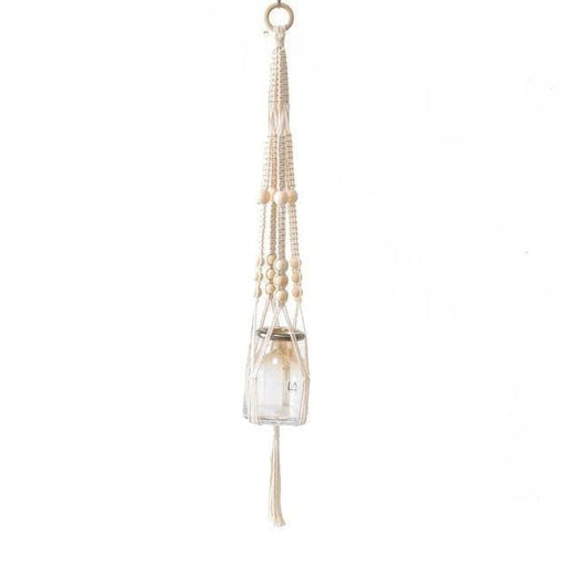 Vaso Da Fiori Sospeso Originale In Macramè