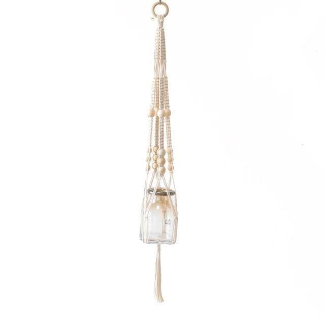 Vaso Da Fiori Sospeso Originale In Macramè