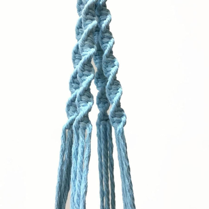 Vaso Da Fiori Sospeso In Macramè Porta Piante Blu