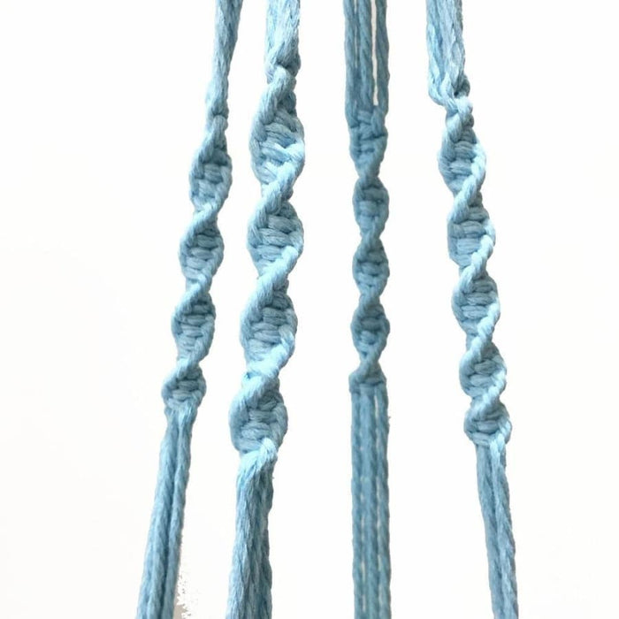 Vaso Da Fiori Sospeso In Macramè Porta Piante Blu