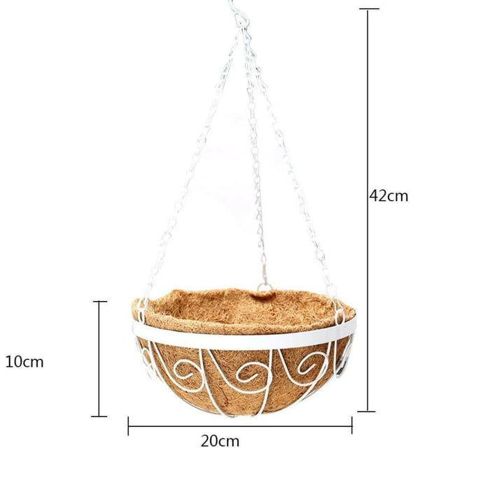 Vaso Da Fiori Sospeso In Fibra Di Cocco