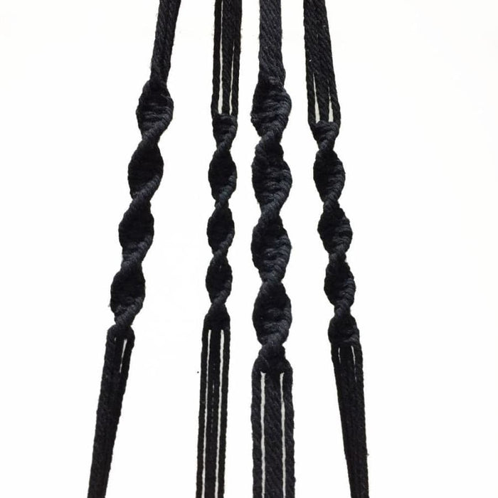 Vaso Da Fiori Sospeso In Macramè Porta Piante Nero