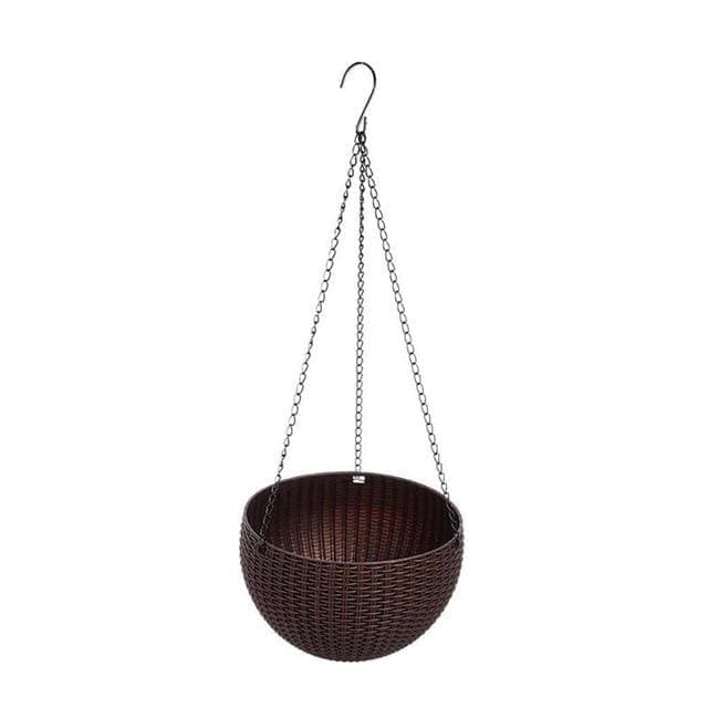 Vasi Da Fiori In Resina Intrecciata Con Vasi Da Fiori Sospesi