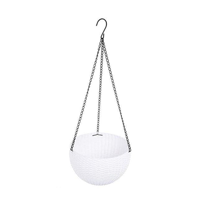 Vasi Da Fiori In Resina Intrecciata Con Vasi Da Fiori Sospesi