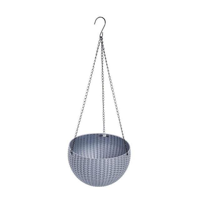 Vasi Da Fiori In Resina Intrecciata Con Vasi Da Fiori Sospesi