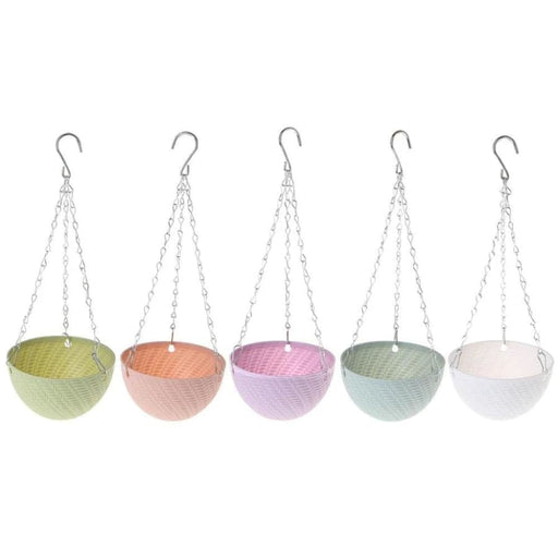 Vasi Da Fiori Sospesi In Imitazione Rattan