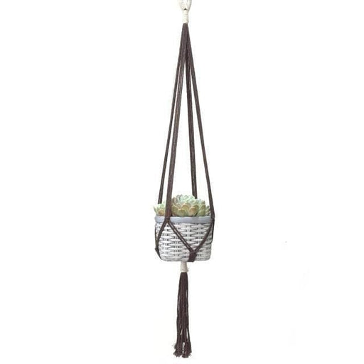 Ciondolo Pendente In Macramè Per Vaso Da Fiori Marrone