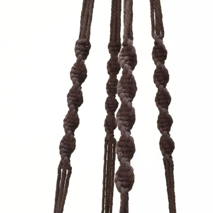 Vaso Da Fiori Sospeso Porta Piante In Macramè Marrone