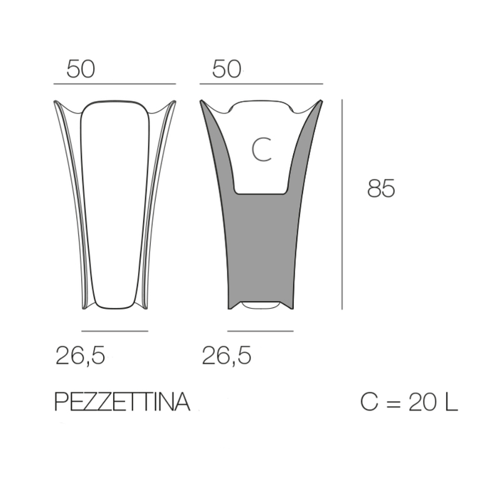Pezzettina Vaso Da Fiori Da Terrazzo