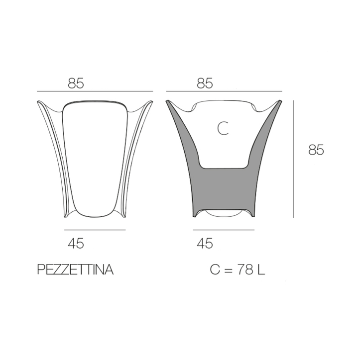 Pezzettina Vaso Da Fiori Da Terrazzo