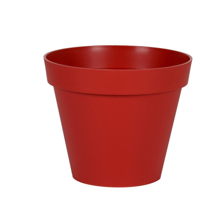 Vaso Da Fiori Tondo Tuscany 80 Cm Rosso Plastica Eda
