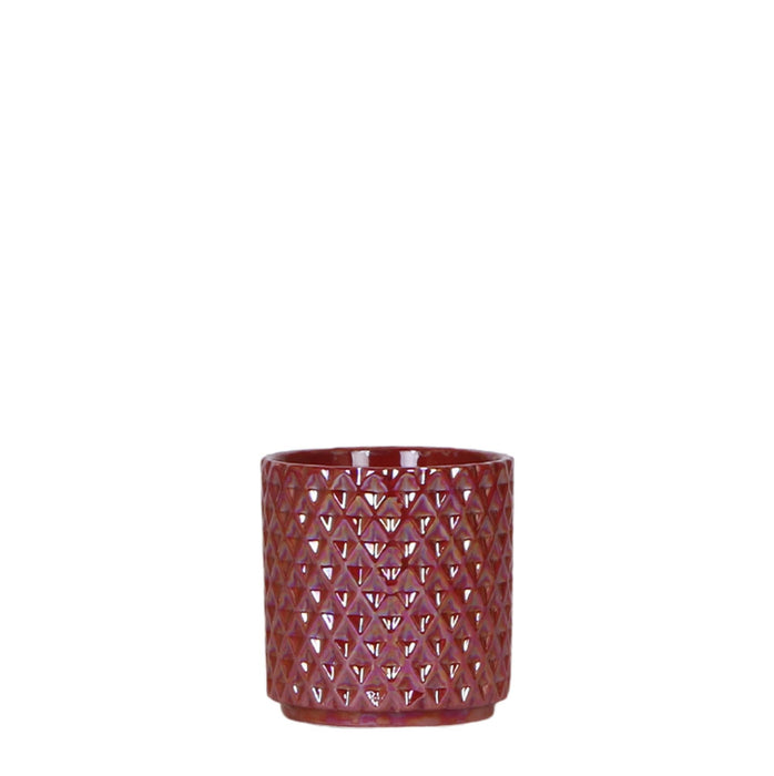 Vaso Decorativo Rosso Perla Diamante