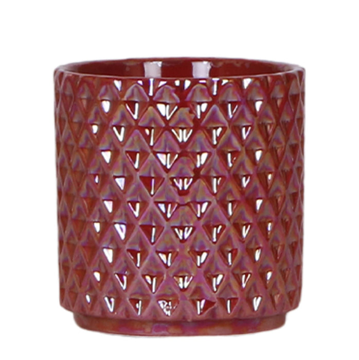 Vaso Diamante Perla Rosso