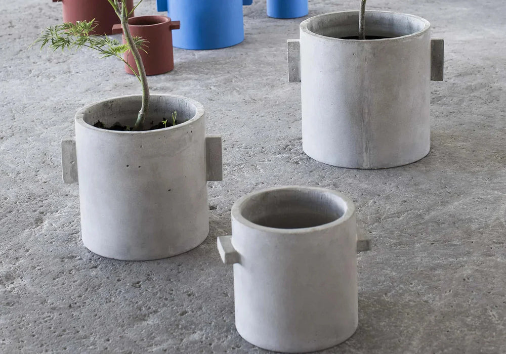 Vaso In Cemento Per Piante 27Cm Decorazione Interni