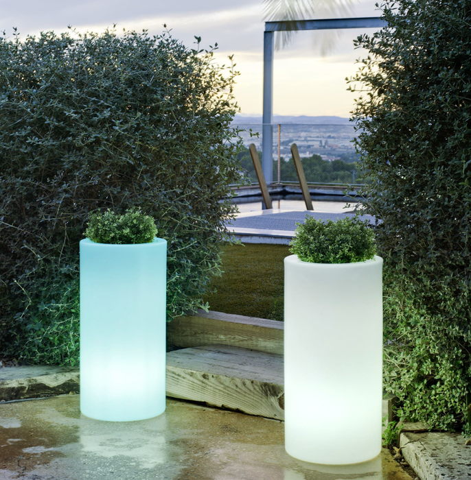 Vaso Da Esterno Luminoso Palma