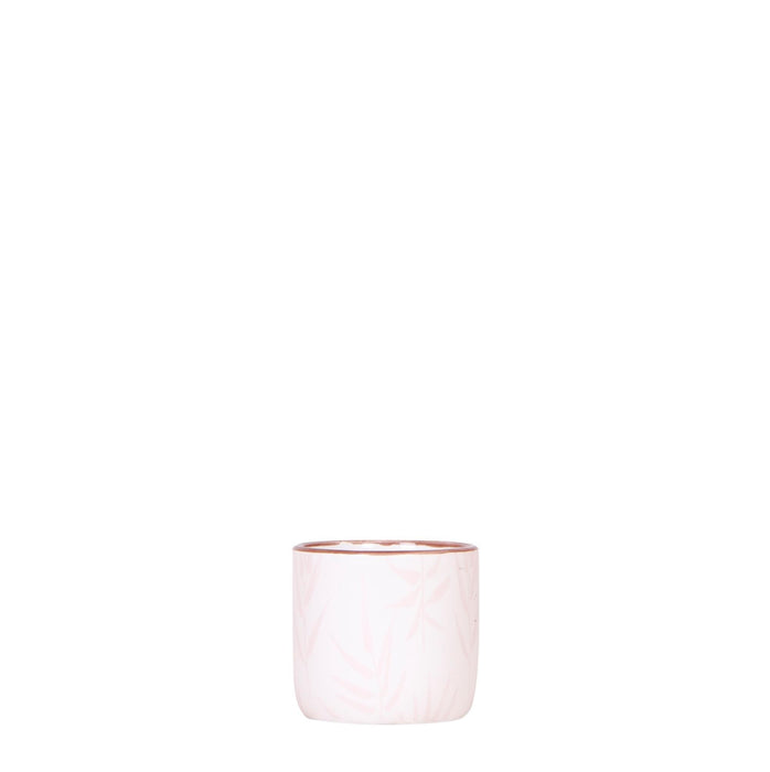 Vaso Di Foglie Rosa Fresco Con Foglie Pastello