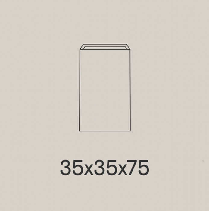 Vaso Quadrato Steel Plus