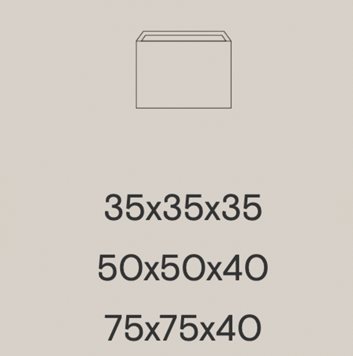 Vaso Quadrato Steel Plus