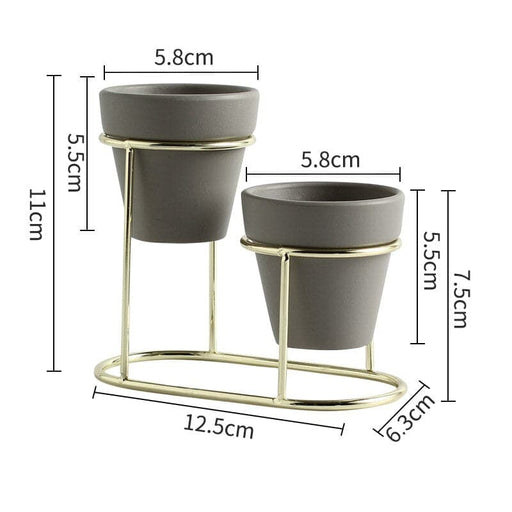 Vaso Con Piedistallo In Metallo Dio