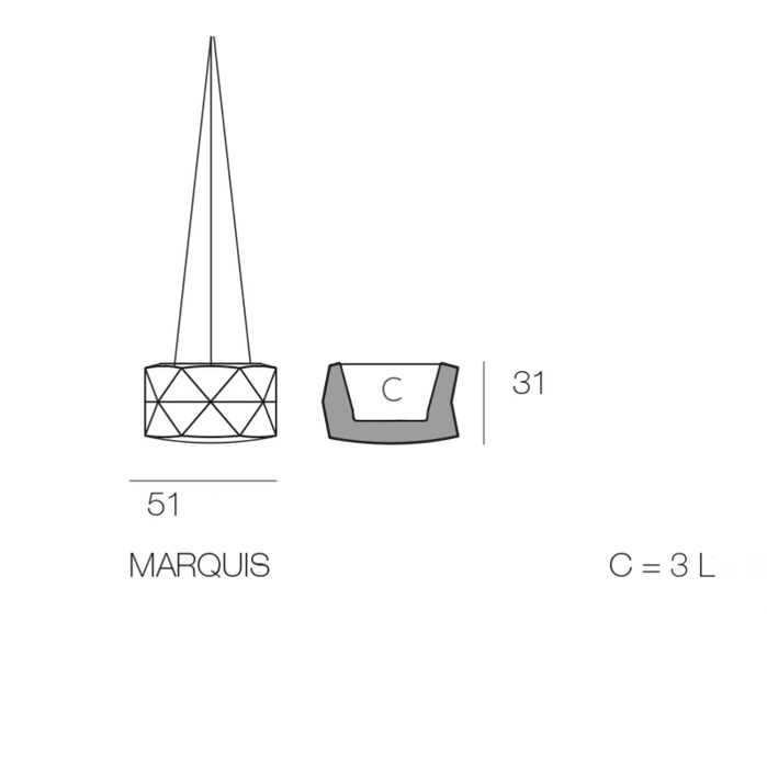 Vaso Sospeso Marquis Hang Design