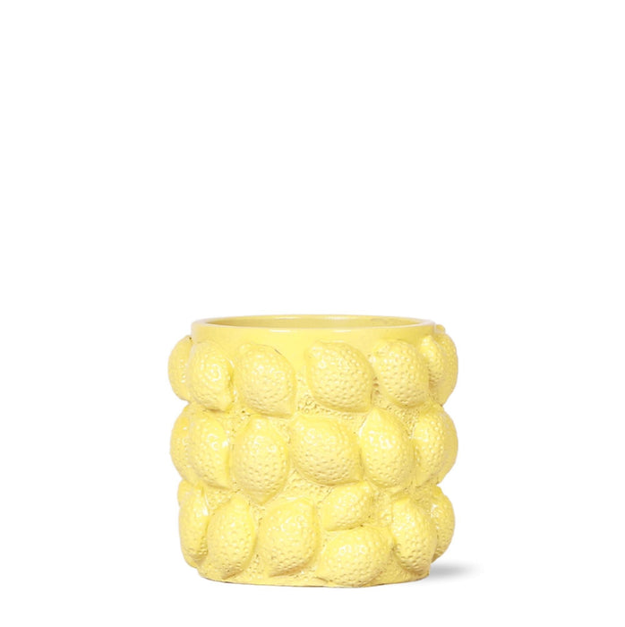 Vaso Per Agrumi In Ceramica Gialla
