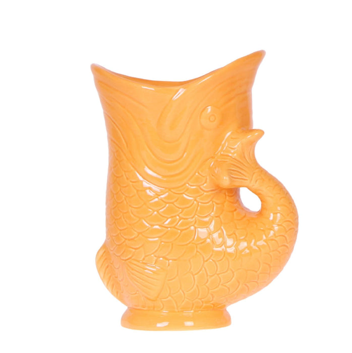 Vaso Decorativo Pesce - Arancione - Ceramica