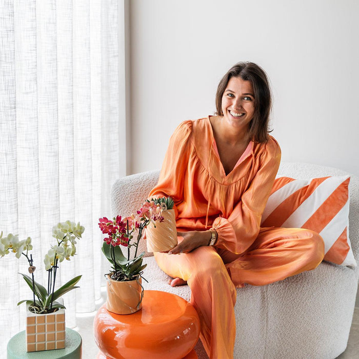 Vaso Decorativo Mosa Arancione